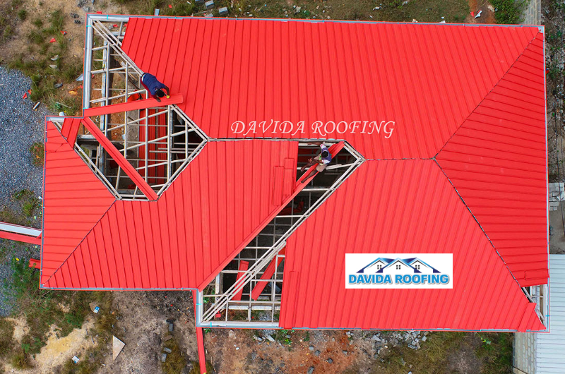 photo of engineers installing a roof