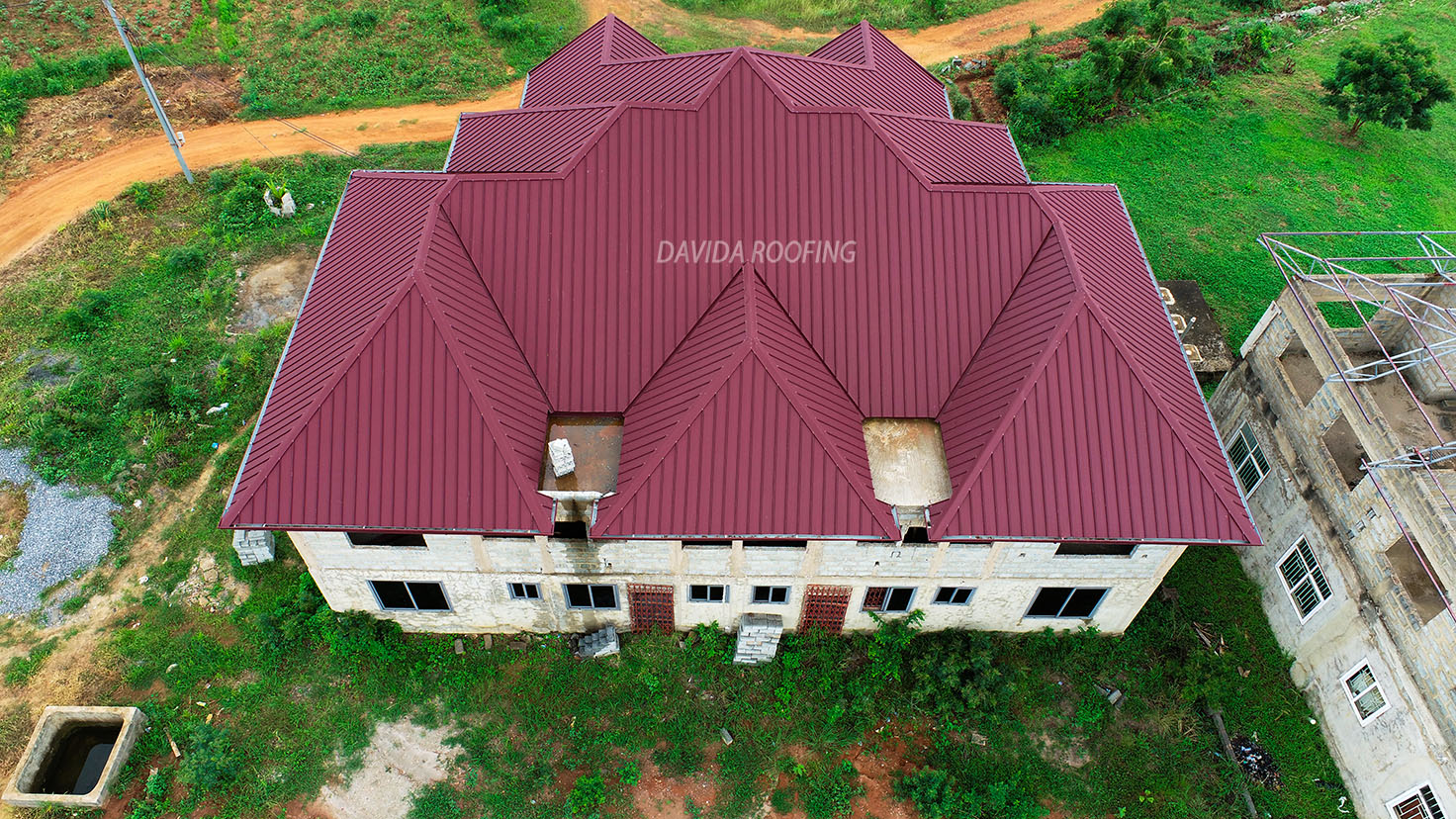 WINE RED SELFLOCK ROOFING